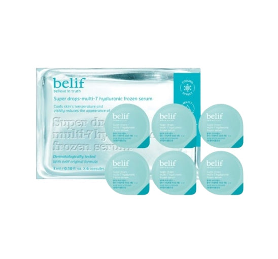 belif Super Drops Multi-7 Hyaluronic Frozen Serum 3ml x 6ea from Korea