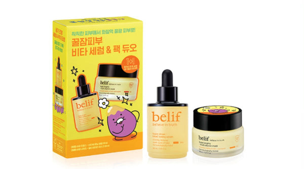 2 x belif Super Drops VITAC Toning Serum & Multi Vitamin Mask Set from Korea