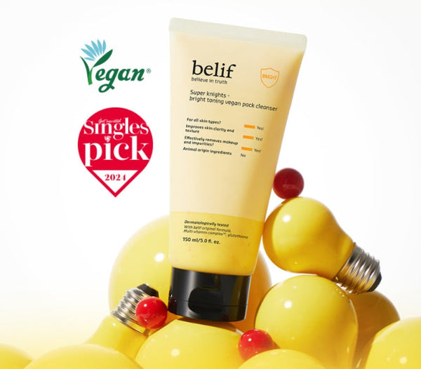 belif Super Knights Brightening Toning Vegan Pack Cleanser 150ml from Korea