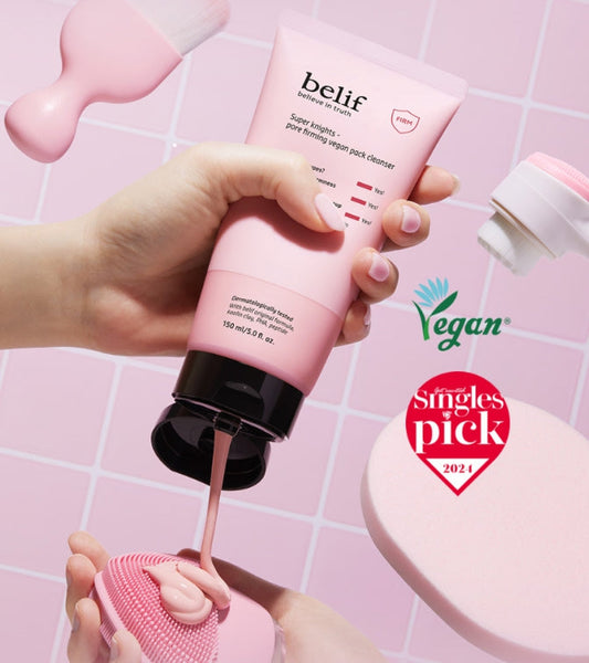 belif Super Knights Pore Firming Vegan Pack Cleanser 150ml from Korea