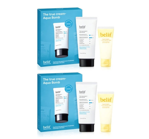 2 x belif The True Cream - Aqua Bomb 75ml Set (2 Items) from Korea by belif