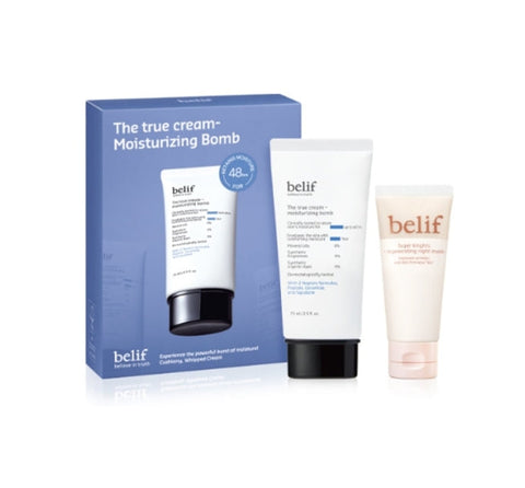 belif The True Cream - Moisturizing Bomb 75ml Set (2 Items) from Korea