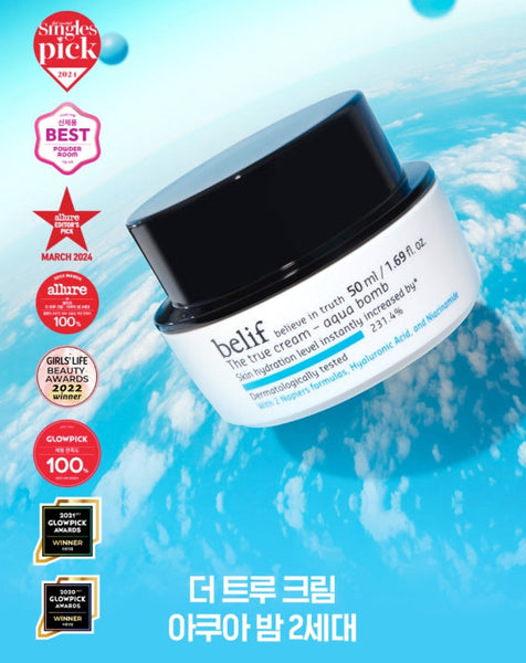 2 x belif The True Cream Aqua Bomb 50ml from Korea