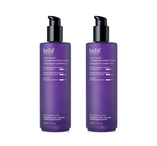 2 x belif Youth Creator Age Knockdown Barrier Emulsion 100ml from Korea