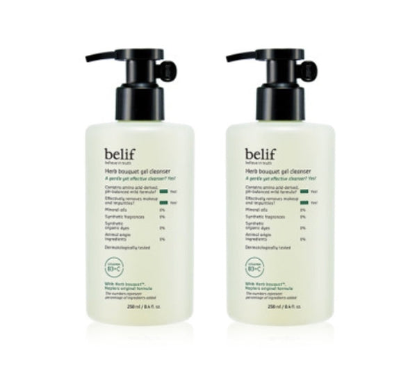 2 x belif Herb Bouquet Gel Cleanser 250ml from Korea