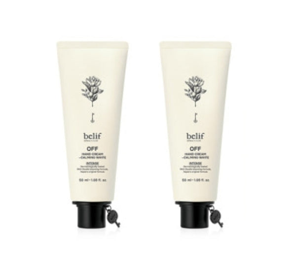 2 x belif OFF Hand Cream Intense Calming White 50ml from Korea