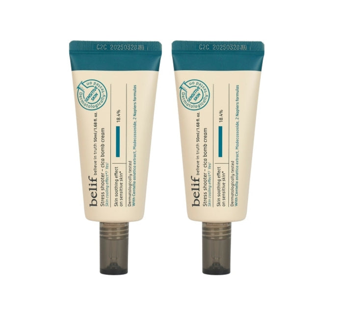 2 x belif Stress Shooter-Cica Bomb Cream 50ml from Korea by belif