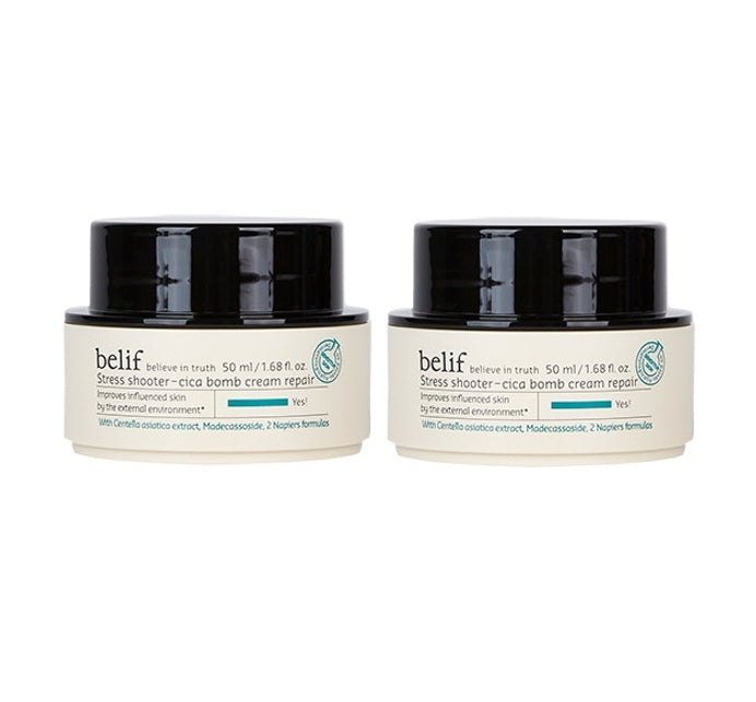 2 x belif Stress Shooter-Cica bomb Cream Repair 50ml from Korea