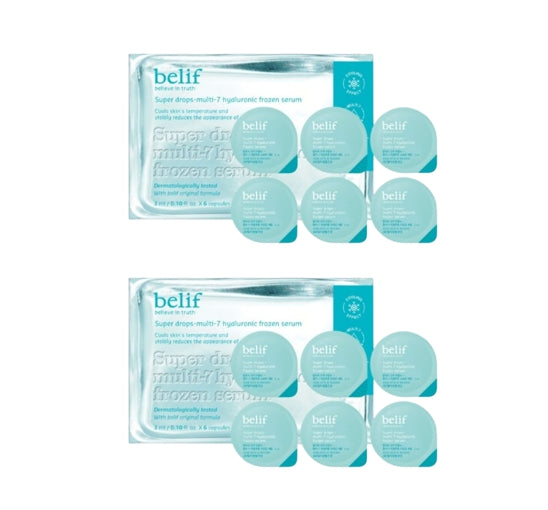 2 x belif Super Drops Multi-7 Hyaluronic Frozen Serum (3ml x 6ea) from Korea
