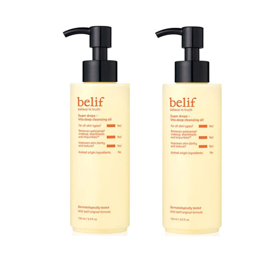 2 x belif Super Drops Vita Deep Cleansing Oil 150ml from Korea