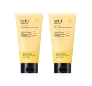 2 x belif Super Knights Brightening Toning Vegan Pack Cleanser 150ml from Korea