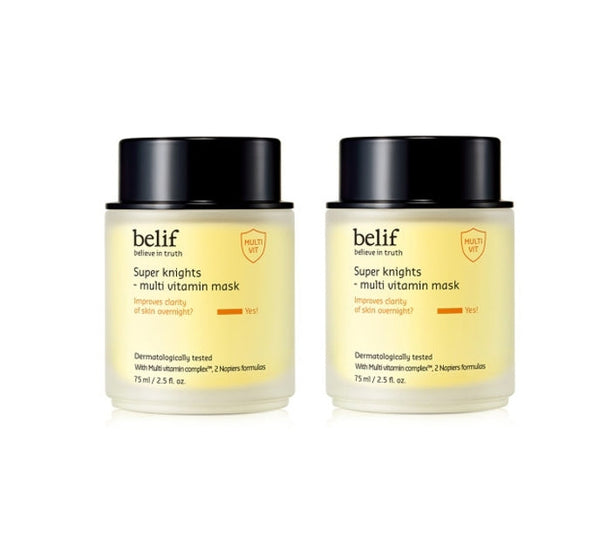 2 x belif Super Knights Multi Vitamin Mask 75ml from Korea