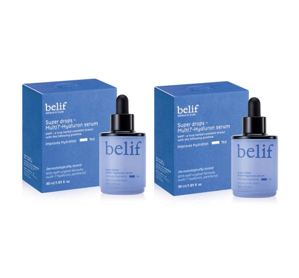 2 x belif Super drops Multi7-Hyaluron Serum 30ml from Korea