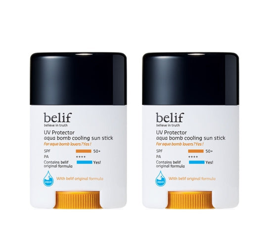 2 x belif UV Protector Aqua Bomb Cooling Sun Stick 14g, SPF 50+ PA ++++ from Korea