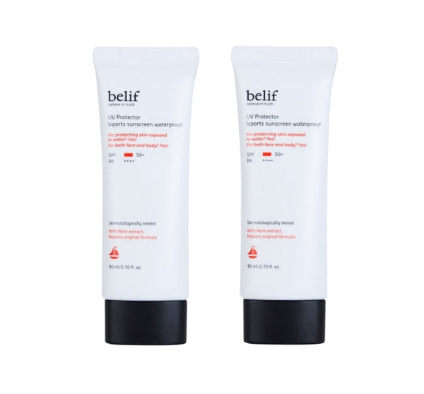 2 x belif UV Protector Leports Sunscreen Waterproof 80ml from Korea