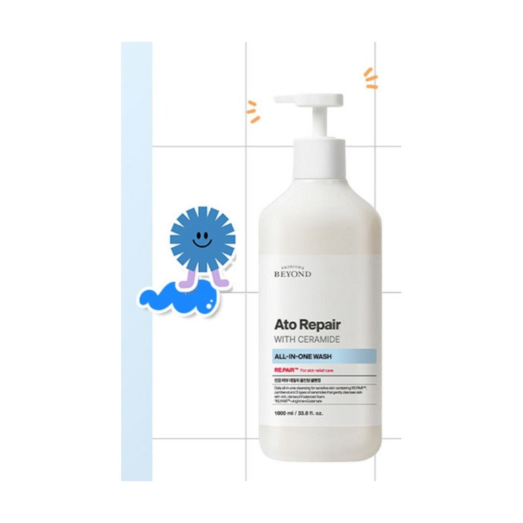 Beyond Ato Repair with Ceramide All-in-One Wash 1L pump bottle