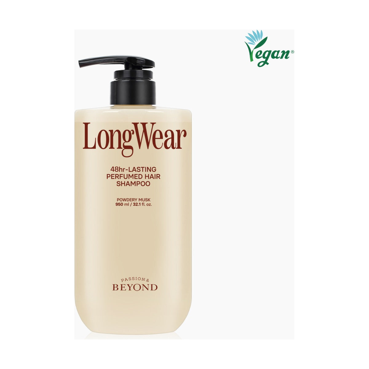 Beyond LongWear Perfumed Hair Shampoo Powdery Musk 950ml pump bottle