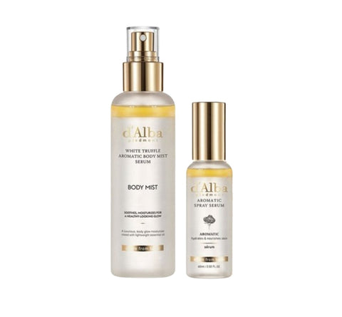 d'Alba White Truffle First Aromatic Spray Serum 60ml + Aromatic Body Mist Serum 180ml