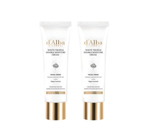 2 X d'Alba White Truffle Double Moisture Cream 60ml from Korea