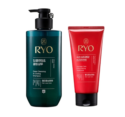 Ryo New Cheonga Deep Cleansing&Cooling Shampoo 480ml + Ryo New Hambit Damage Care & Nourishing Treatment 300ml from Korea by Ryo