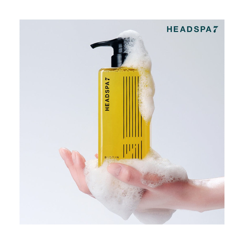 HEADSPA 7 Biotin Active Shampoo 500ml pump bottle
