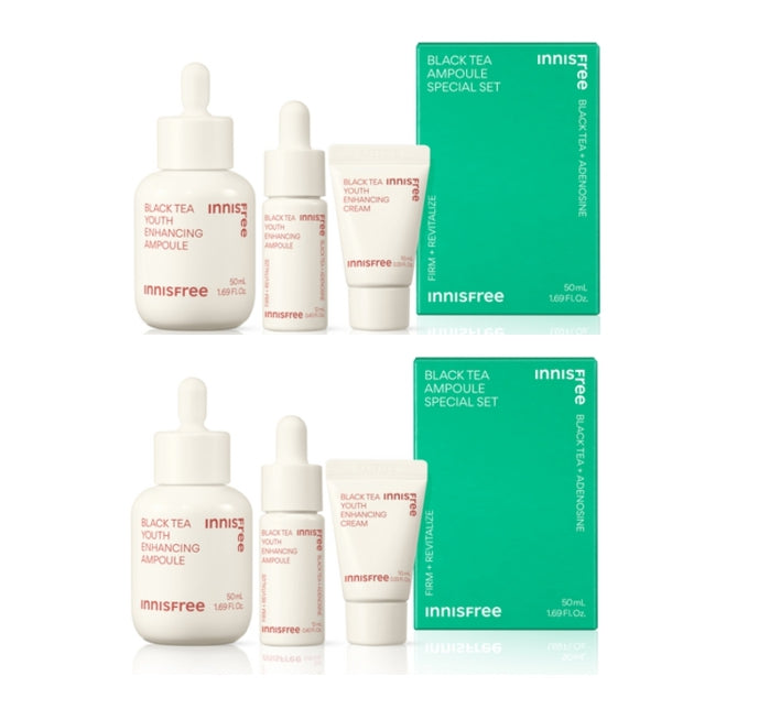 2 x innisfree Black Tea Youth Enhancing Ampoule Set (3 Items) from Korea, 2 x innisfree Black Tea Youth Enhancing Ampoule Set (3 Items) from Korea_1