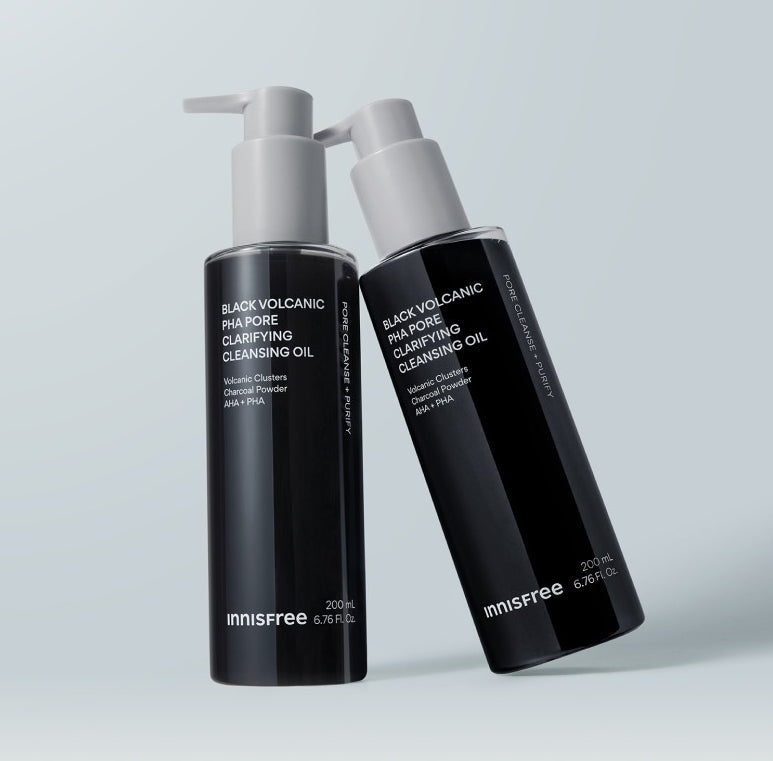 2 x innisfree Black Volcanic PHA Pore Clarifying Cleansing Oil 200ml from Korea