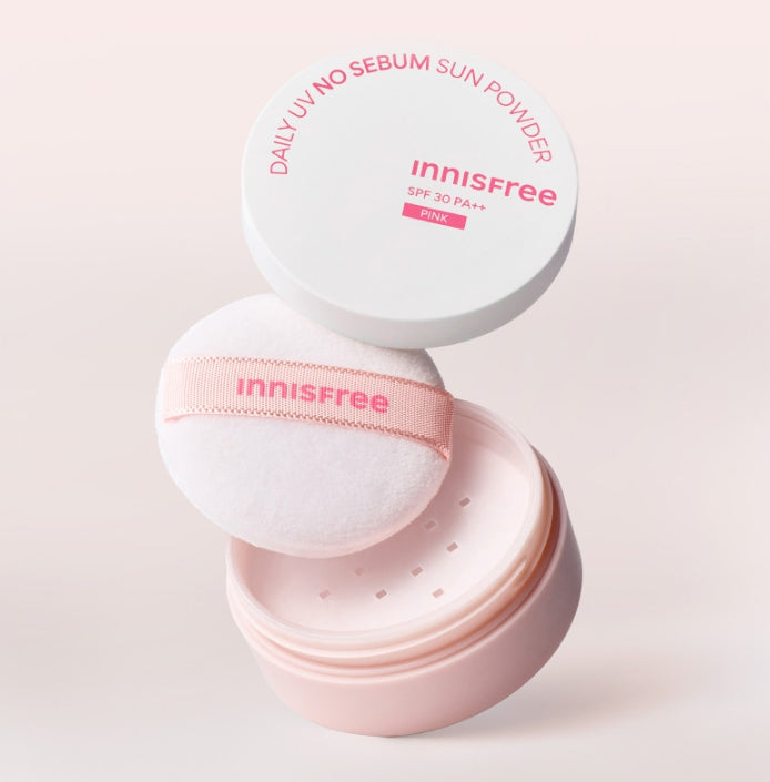 innisfree Daily UV No Sebum Sun Powder (Pink) 4g SPF30 PA++ from Korea