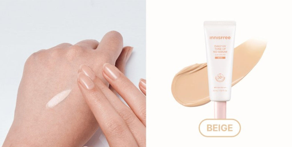 2 x innisfree Daily UV Tone Up No Sebum Sun Cream (Pink) 50ml SPF50+ PA++++ from Korea