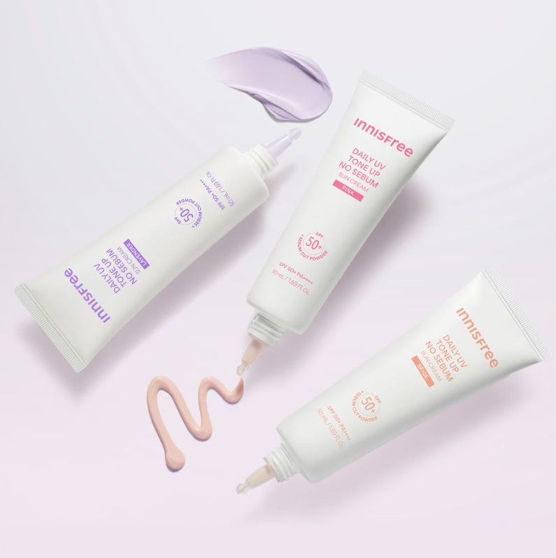 2 x innisfree Daily UV Tone Up No Sebum Sun Cream (Beige) 50ml SPF50+ PA++++ from Korea