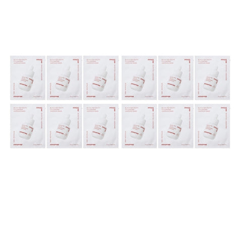 12 x innisfree Black Tea Enhancing Ampoule Mask 28ml from Korea