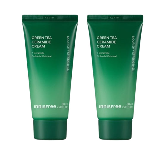 2 x innisfree Green Tea Ceramide Cream 80ml from Korea