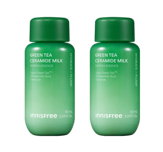 2 x innisfree Green Tea Ceramide Milk Barrier Essence 90ml from Korea