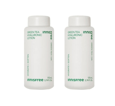 2 x innisfree Green Tea Hyaluronic Lotion 170ml from Korea