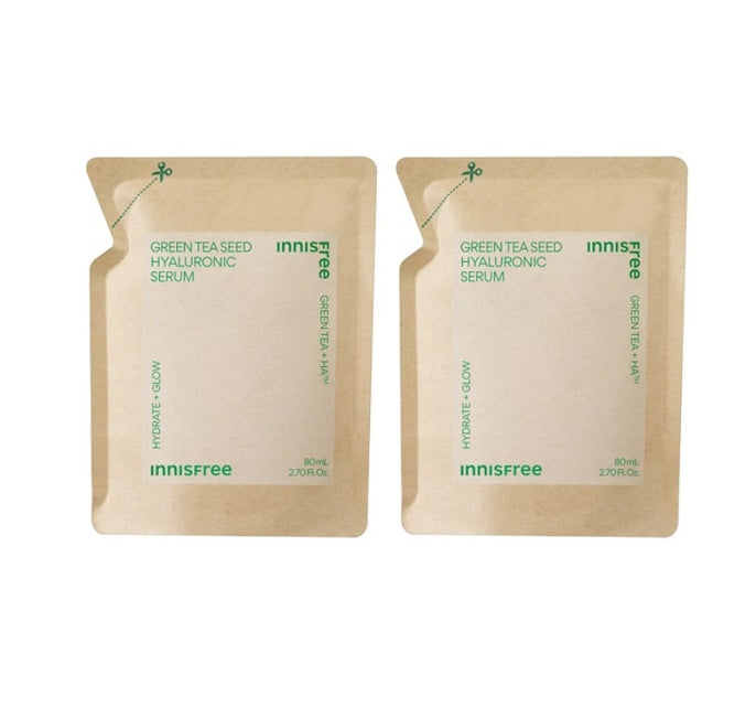 2 x innisfree Green Tea Seed Hyaluronic Acid Serum Refill 80ml from Korea, 2 x innisfree Green Tea Seed Hyaluronic Acid Serum Refill 80ml from Korea_1