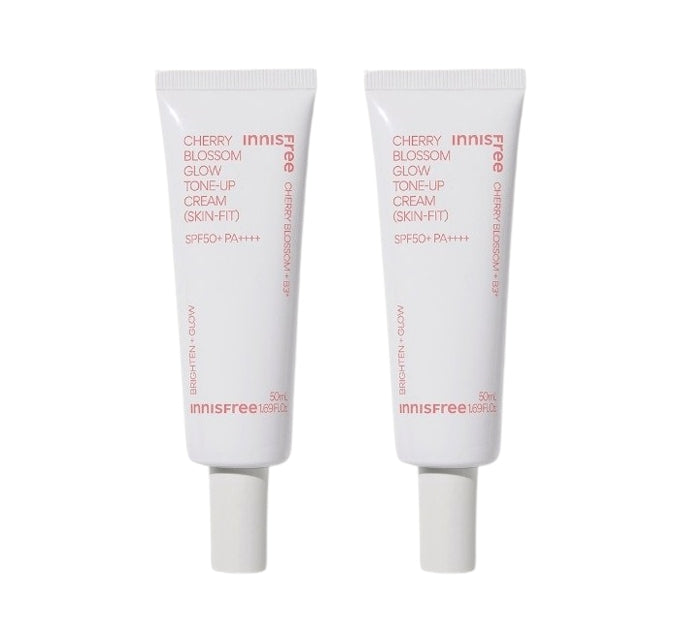 2 x innisfree Jeju Cherry Blossom Glow Tone-up Cream Skin-Fit 50ml from Korea