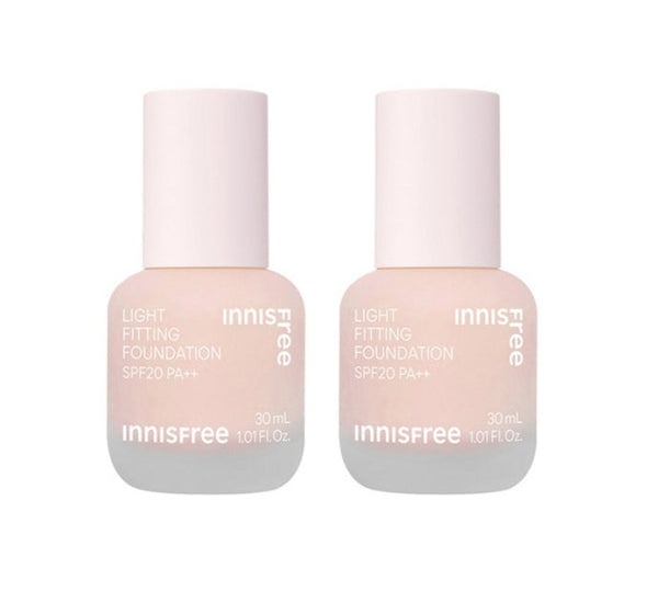 2 x innisfree Light Fitting Foundation 30ml, SPF20 PA++, 4 Colors from Korea, 2 x innisfree Light Fitting Foundation 30ml, SPF20 PA++, 4 Colors from Korea_1