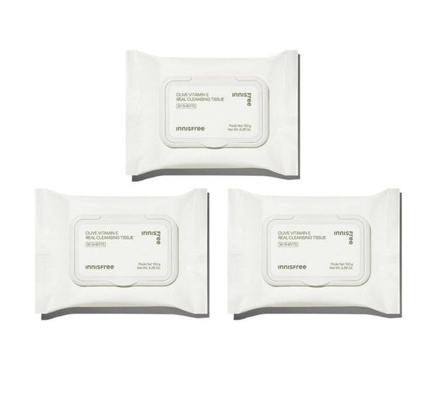 3 x innisfree Olive Vitamin E Real Cleansing Tissue 30 Sheets from Korea, 3 x innisfree Olive Vitamin E Real Cleansing Tissue 30 Sheets from Korea_1