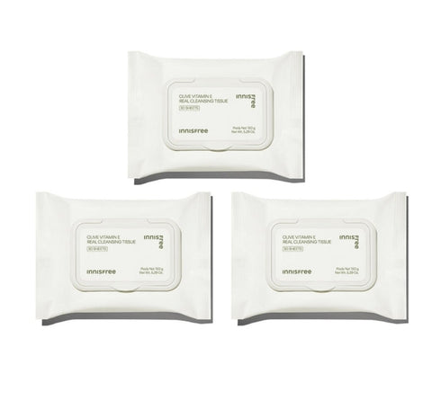 3 x innisfree Olive Vitamin E Real Cleansing Tissue 30 Sheets from Korea, 3 x innisfree Olive Vitamin E Real Cleansing Tissue 30 Sheets from Korea_1