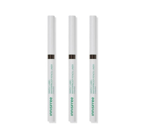 3 x innisfree Simple Label Waterproof Pencil Liner 0.1g (4 Colours) from Korea