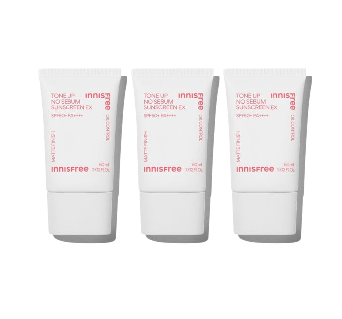 3 x innisfree Tone Up No-Sebum Sunscreen EX 60ml, SPF 50+ PA++++ from Korea, 3 x innisfree Tone Up No-Sebum Sunscreen EX 60ml, SPF 50+ PA++++ from Korea_1
