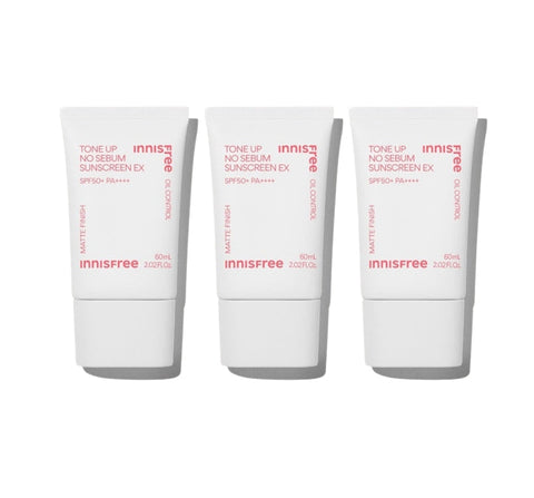 3 x innisfree Tone Up No-Sebum Sunscreen EX 60ml, SPF 50+ PA++++ from Korea, 3 x innisfree Tone Up No-Sebum Sunscreen EX 60ml, SPF 50+ PA++++ from Korea_1