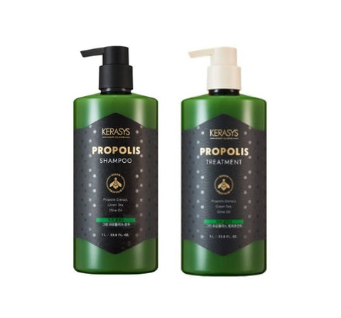 (New Package) Kerasys Propolis Scalp Cleansing Shampoo & Treatment 1000ml from Korea