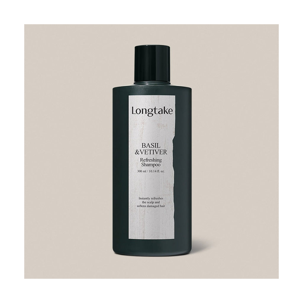 Longtake Basil & Vetiver Hair & Body Shower Gift Set with Shampoo 300ml and Body Wash 300ml
