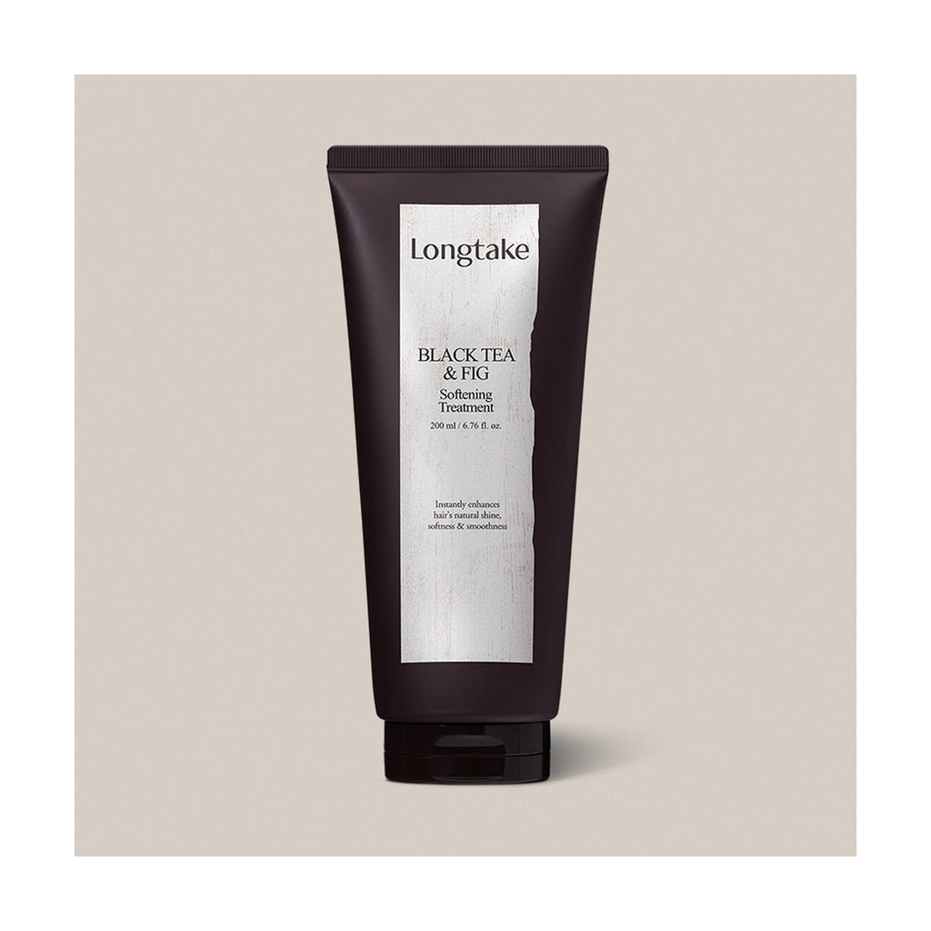 Longtake Black Tea & Fig Softening Hair Care Gift Set with Treatment 200ml and Hair Oil 40ml