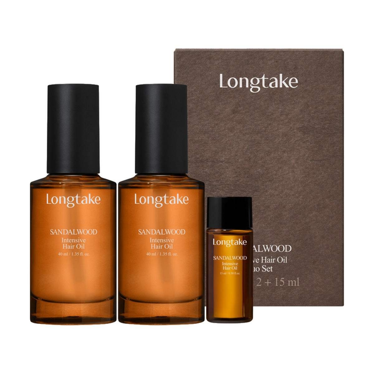 Longtake Sandalwood Intensive Hair Oil Duo Set 40ml x 2 + 15ml