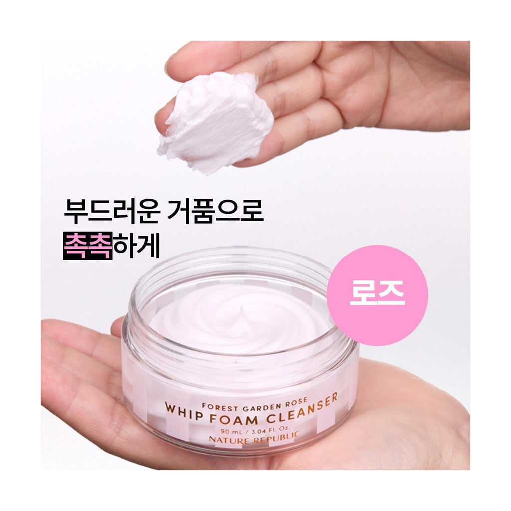 NATURE REPUBLIC Forest Garden Rose Whip Foam Cleanser 90ml