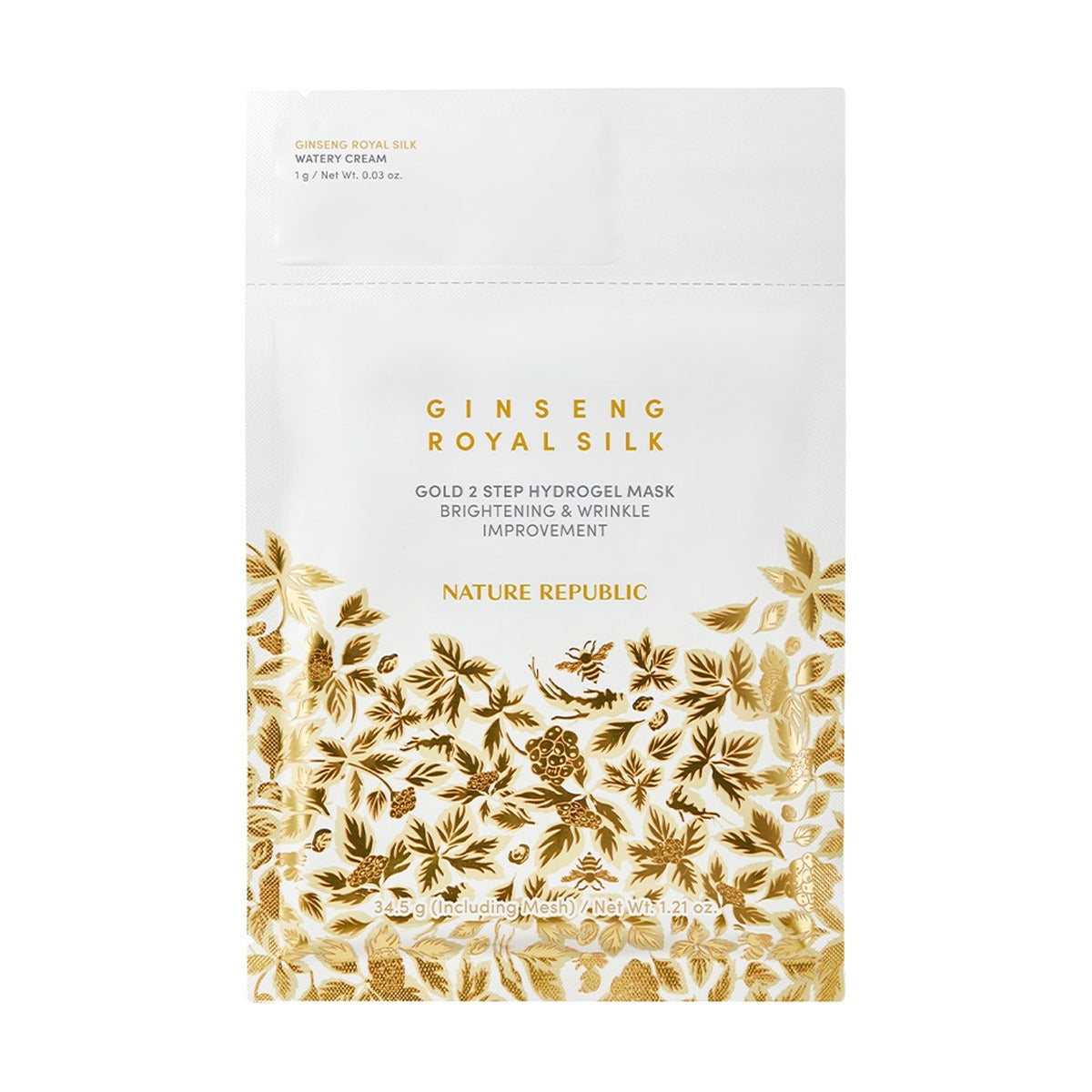NATURE REPUBLIC Ginseng Royal Silk Gold 2 Step Hydrogel Mask 5 sheets