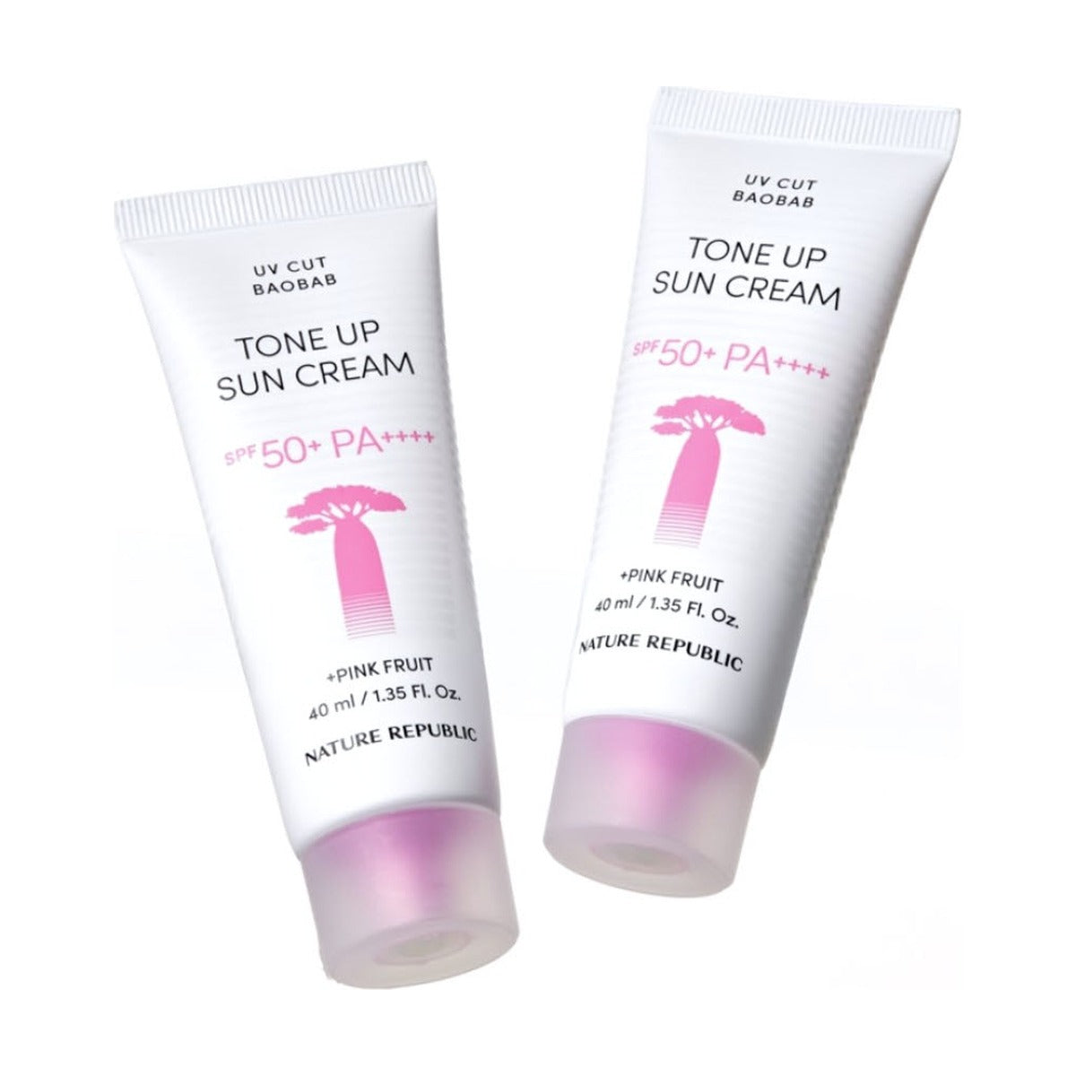 NATURE REPUBLIC UV Cut Baobab Tone Up Sun Cream SPF50+ PA++++ 40ml 1+1
