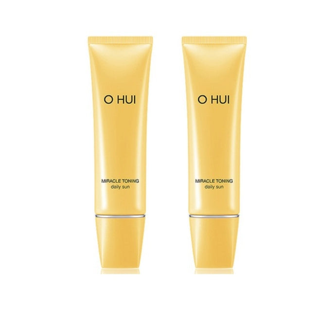 2 x OHUI Miracle Toning Daily Sun SPF50+ PA++++ 50ml from Korea